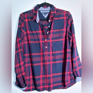 Women’s plaid top by Tommy Hilfiger Size Large EUC